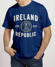 Load image into Gallery viewer, IRELAND NFL STAMP Mens T-Shirts Cara Craft S Navy Blue 
