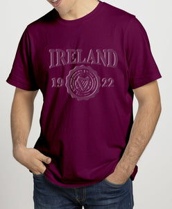 IRELAND 1922 Mens T-Shirts Cara Craft S BURGUNDY 