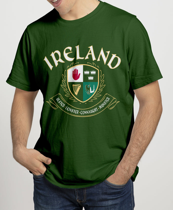 IRELAND FOUR PROVINCES Mens T-Shirts Cara Craft S Bottle Green 