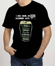 Load image into Gallery viewer, DRINKING DAYS Mens T-Shirts Cara Craft S BLACK 
