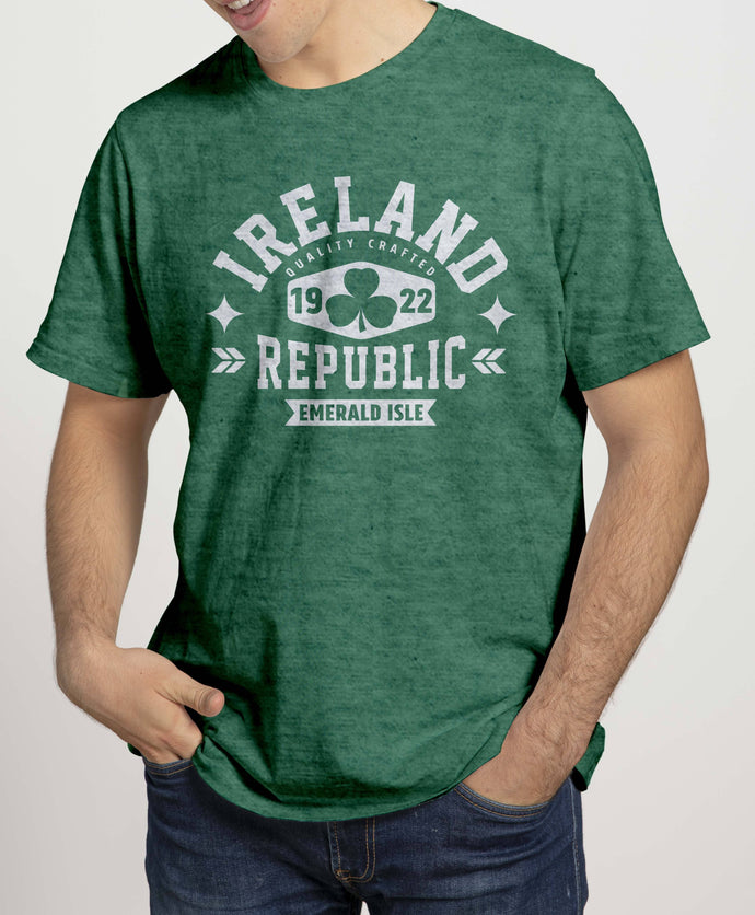 IRELAND REPUBLIC SHAMROCK Mens T-Shirts Cara Craft S Green 