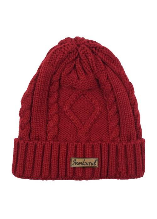 Glenrua Knitted Beanie Hats Glenrua Knitted Beanie Hats Cara Craft Burgundy 
