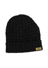 Load image into Gallery viewer, Glenrua Knitted Beanie Hats Glenrua Knitted Beanie Hats Cara Craft Black 
