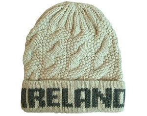 IRELAND TEXT KNITTED CAPS/HATS Cara Craft ECREW 