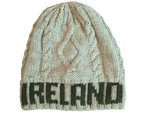 IRELAND TEXT KNITTED CAPS/HATS Cara Craft ECREW 
