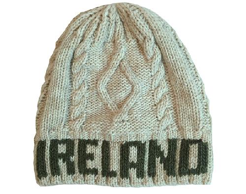 IRELAND TEXT KNITTED CAPS/HATS Cara Craft ECREW 