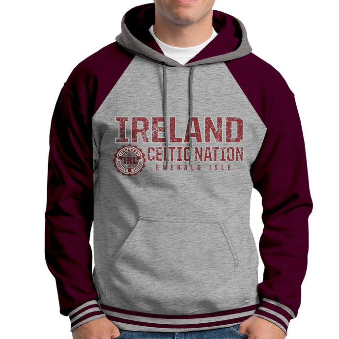 IRELAND CELTIC NATIONS Men Hoodies Cara Craft XS BURGUNDY 