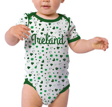 Load image into Gallery viewer, ALL OVER SHAMROCK BABIES Cara Craft 0-6 WHITE 
