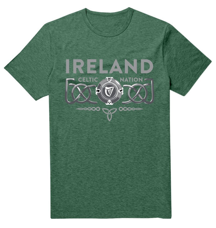 IRELAND 3D CELTIC PROVINCES Mens T-Shirts Cara Craft S BOTTLE GREEN 