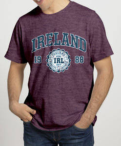 IRELAND APPAREL 88 (2) Mens T-Shirts Cara Craft S Burgundy 