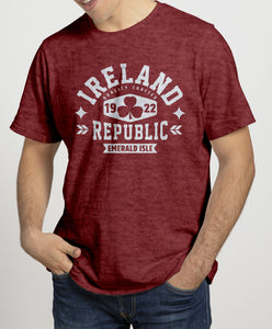 IRELAND REPUBLIC SHAMROCK Mens T-Shirts Cara Craft S RED 