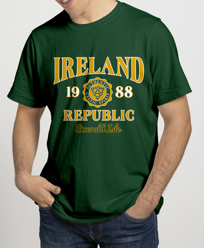 IRELAND CELTIC SPIRIT V2 Mens T-Shirts Cara Craft S BOTTLE GREEN 