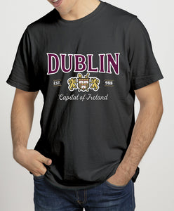 DUBLIN CAPITAL EST.988 Mens T-Shirts Cara Craft S CHARCOAL 