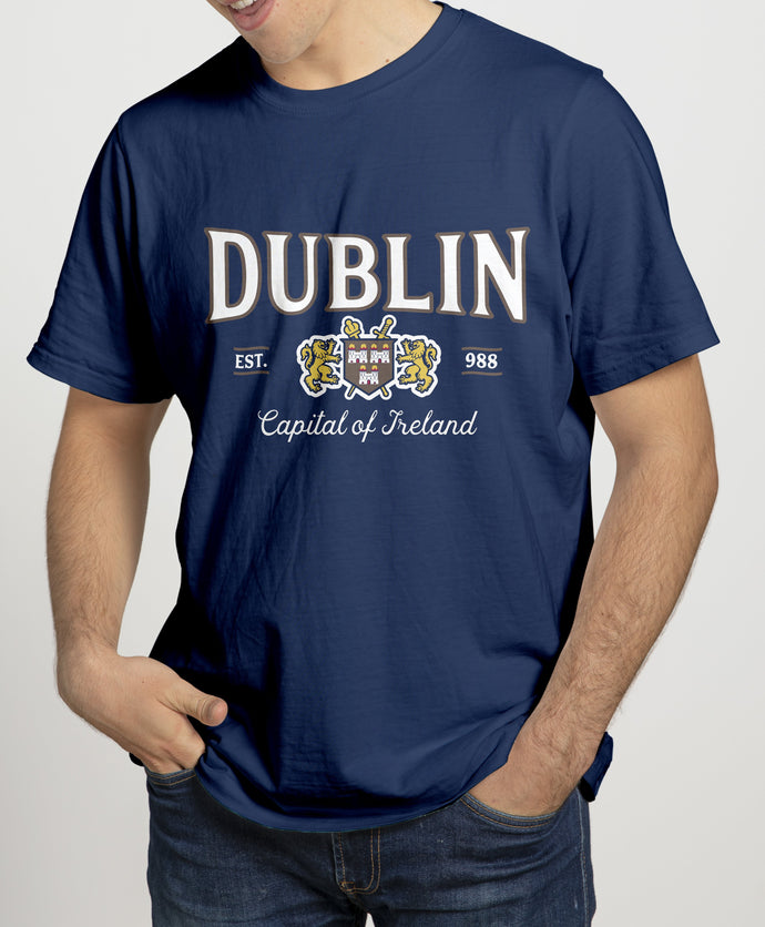 DUBLIN CAPITAL EST.988 Mens T-Shirts Cara Craft S NAVY 