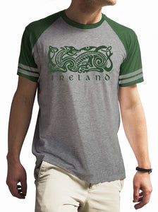 IRELAND CELTIC DOG V2 Mens T-Shirts Cara Craft S BOTTLE GREEN 