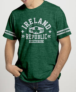 IRELAND REPUBLIC SHAMROCK Mens T-Shirts Cara Craft S BOTTLE GREEN 