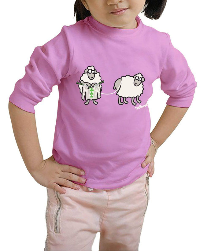 SHEEP KNITTING Children Classic T-Shirt Cara Craft 3-4 Pink 