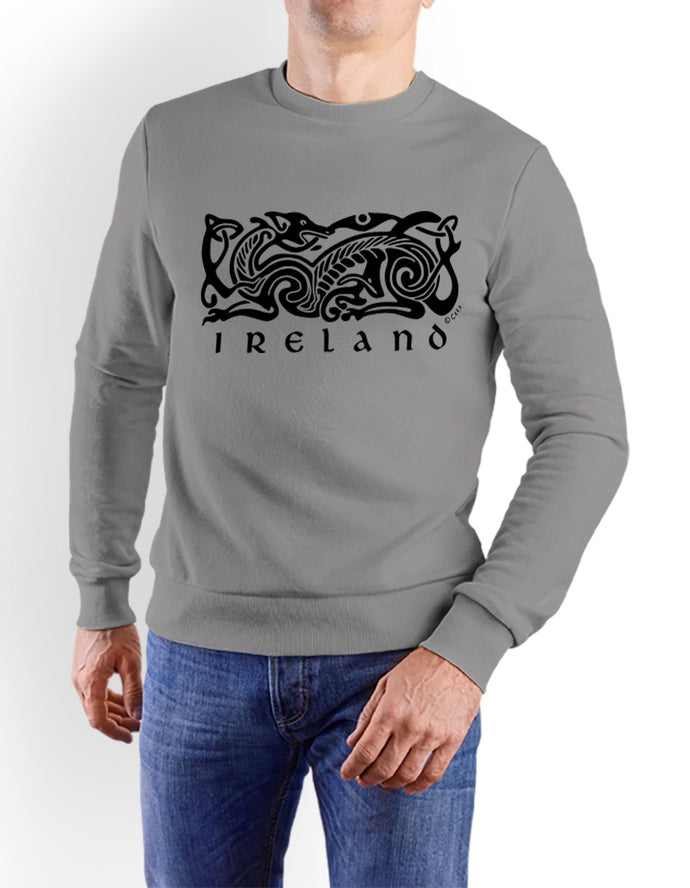 IRELAND CELTIC DOG V2 Mens T-Shirts Cara Craft S GREY 