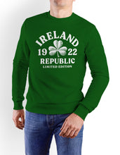 Load image into Gallery viewer, IRELAND DISTRESSED SHAMROCK Mens T-Shirts Cara Craft S GREEN 
