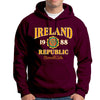 IRELAND CELTIC SPIRIT Men Hoodies Cara Craft S BURGUNDY 