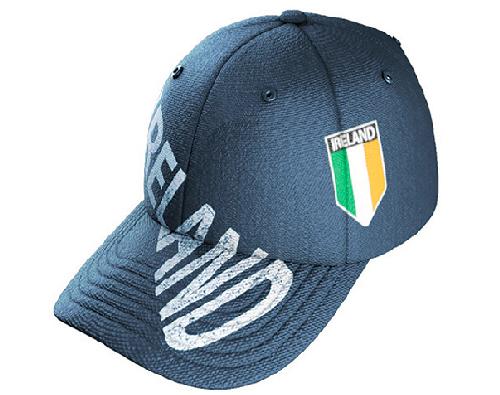 IRELAND TEXT SHIELD CAPS/HATS Cara Craft NAVY BLUE 