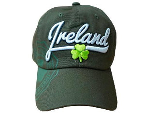 IRELAND SHAMROCK CAPS/HATS Cara Craft BOTTLE GREEN 