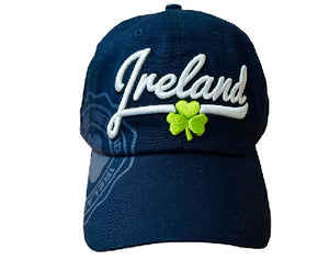 IRELAND SHAMROCK CAPS/HATS Cara Craft NAVY BLUE 
