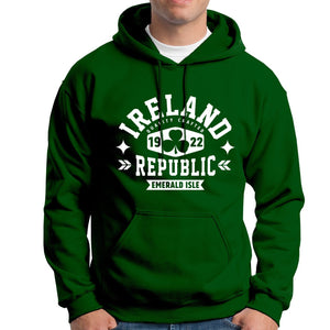 IRELAND REPUBLIC SHAMROCK Men Hoodies Cara Craft S Bottle Green 