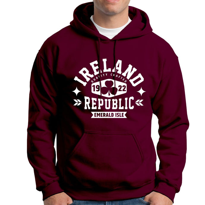 IRELAND REPUBLIC SHAMROCK Men Hoodies Cara Craft S BURGUNDY 