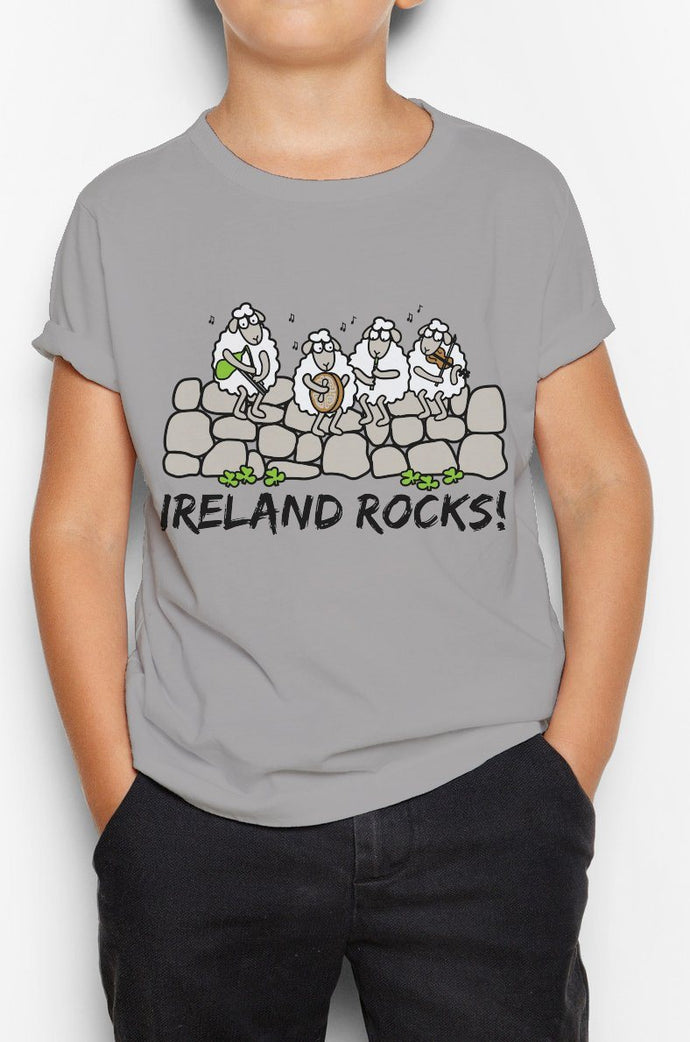 IRELAND ROCKS GROUP Children Classic T-Shirt Cara Craft 2-3 GREY 