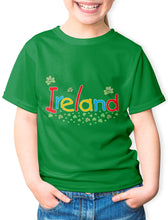 Load image into Gallery viewer, SMILING SHAMROCKS Children Classic T-Shirt Cara Craft 12 GREEN 
