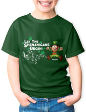 Load image into Gallery viewer, LET THE SHENANIGANS BEGIN Children Classic T-Shirt Cara Craft BOTTLE GREEN 2-3 

