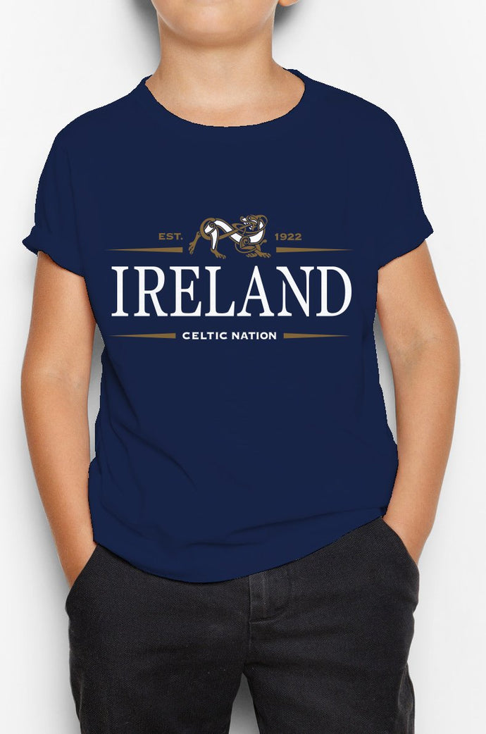 IRELAND CELTIC NATION V2 Children Classic T-Shirt Cara Craft NAVY 2-3 