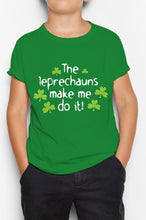 Load image into Gallery viewer, LEPRECHAUNS MADE ME DO IT Children Classic T-Shirt Cara Craft 12 Green 

