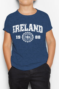 IRELAND APPAREL 88 Children Classic T-Shirt Cara Craft NAVY 3-4 