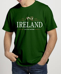IRELAND CELTIC NATION V2 Mens T-Shirts Cara Craft S BOTTLE GREEN 