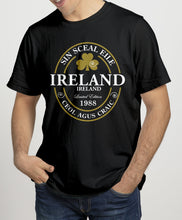 Load image into Gallery viewer, IRELAND LABEL 88 Mens T-Shirts Cara Craft S BLACK 
