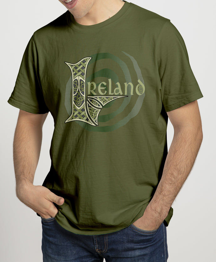 IRELAND MONO SPIRAL Mens T-Shirts Cara Craft S OLIVE 