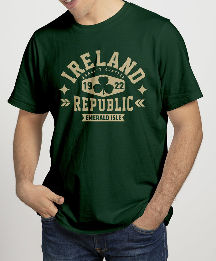 IRELAND REPUBLIC Mens T-Shirts Cara Craft S BOTTLE GREEN 