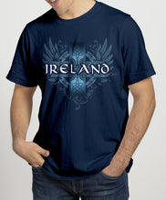 Load image into Gallery viewer, IRELAND CELTIC WINGS Mens T-Shirts Cara Craft S NAVY 
