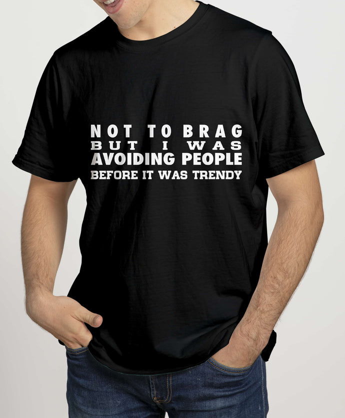 NOT TO BRAG Mens T-Shirts Cara Craft S BLACK 