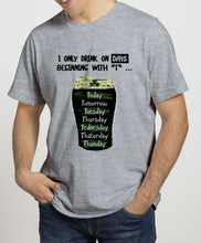 Load image into Gallery viewer, DRINKING DAYS Mens T-Shirts Cara Craft S GREY 
