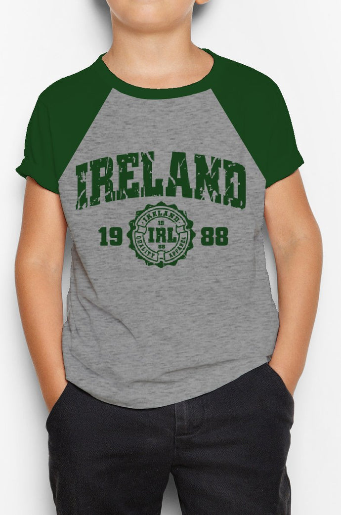 IRELAND APPAREL 88 Children Classic T-Shirt Cara Craft BOTTLE GREEN 3-4 