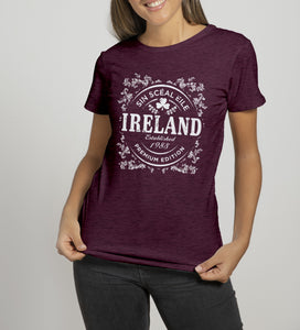 IRELAND GOLD Ladies T-Shirts Cara Craft S BURGUNDY 