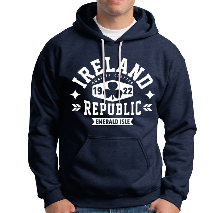 IRELAND REPUBLIC SHAMROCK Men Hoodies Cara Craft XS NAVY 