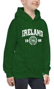 IRELAND APPAREL 88 Children Classic Hoodie Cara Craft 3-4 Emerald Green 
