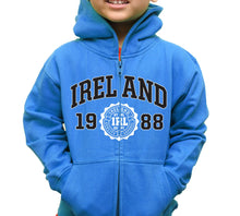 Load image into Gallery viewer, IRELAND APPAREL 88 Children Classic Hoodie Cara Craft 3-4 ELECTRIC BLUE 
