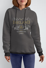 Load image into Gallery viewer, IRELAND ORNATE BUTTERFLY LADIES HOODIES Cara Craft S CHARCOAL 
