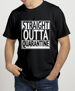 STRAIGHT OUTTA QUARANTINE Mens T-Shirts Cara Craft S BLACK 
