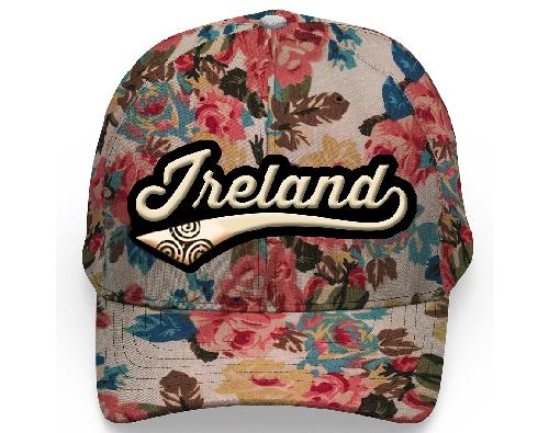 IRELAND LEAGUE FLORAL CAPS/HATS Cara Craft BEIGE 